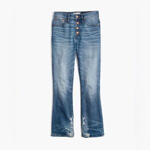 Madewell Cali Demi-Boot Jeans in Bess Wash: Button-Front Edition